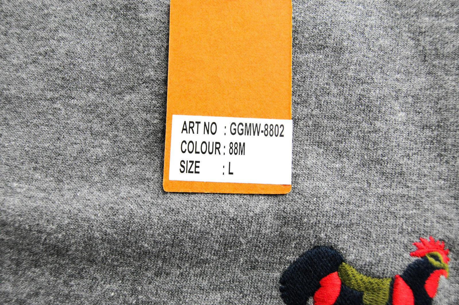 GOOD GENES Men Sweatshirt L Grey Cotton Blend Long Sleeved Logo Pull On