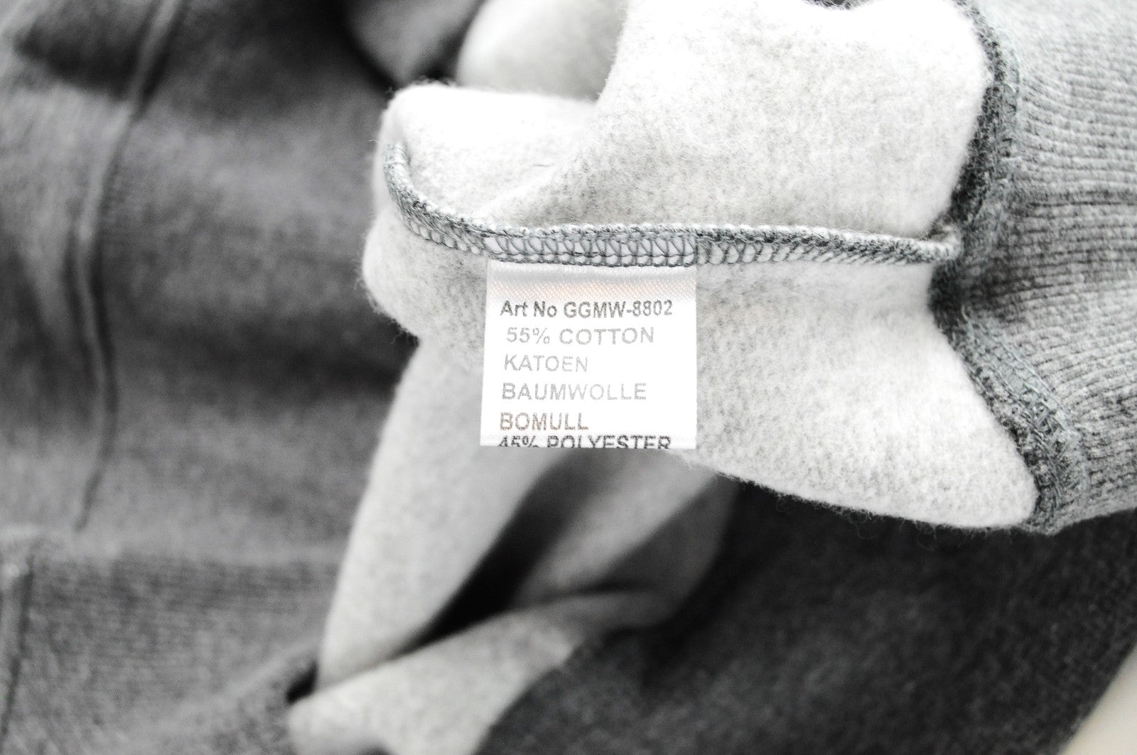 GOOD GENES Men Sweatshirt L Grey Cotton Blend Long Sleeved Logo Pull On