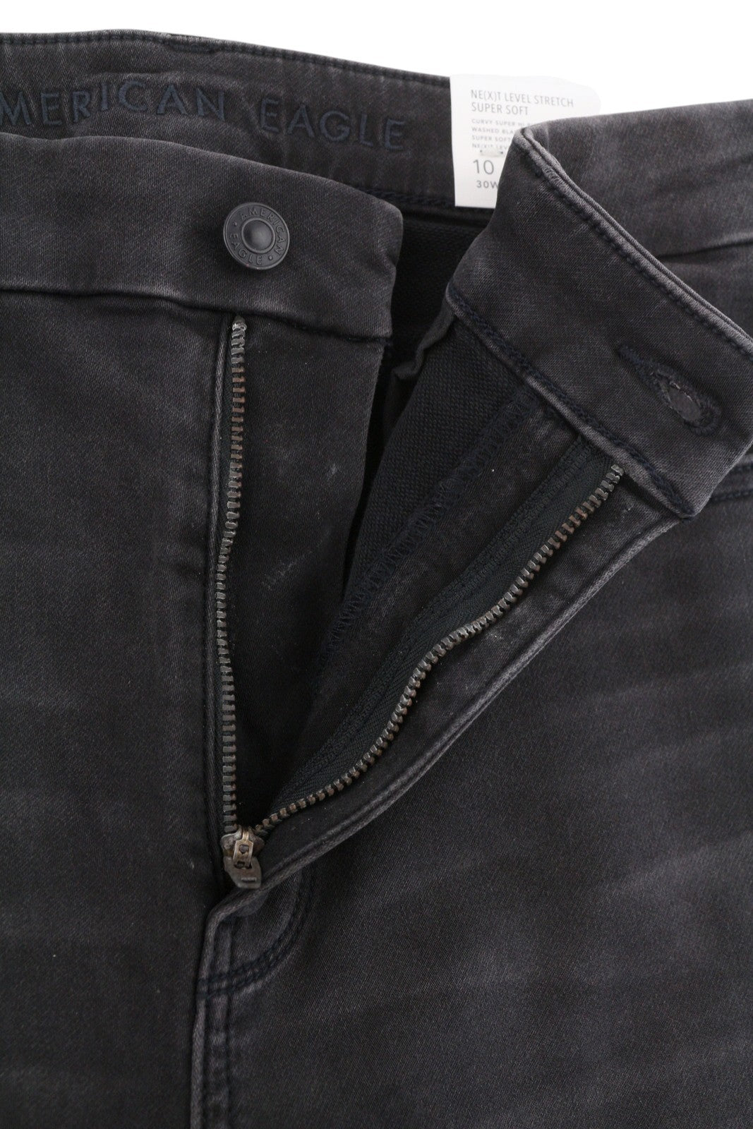 AMERICAN EAGLE OUTFITTERS Curvy Super Hi-Rise Jegging Women Jeans W30 Black
