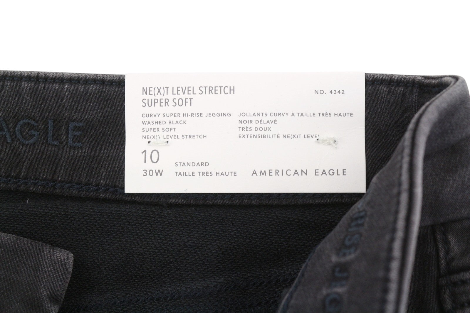 AMERICAN EAGLE OUTFITTERS Curvy Super Hi-Rise Jegging Women Jeans W30 Black