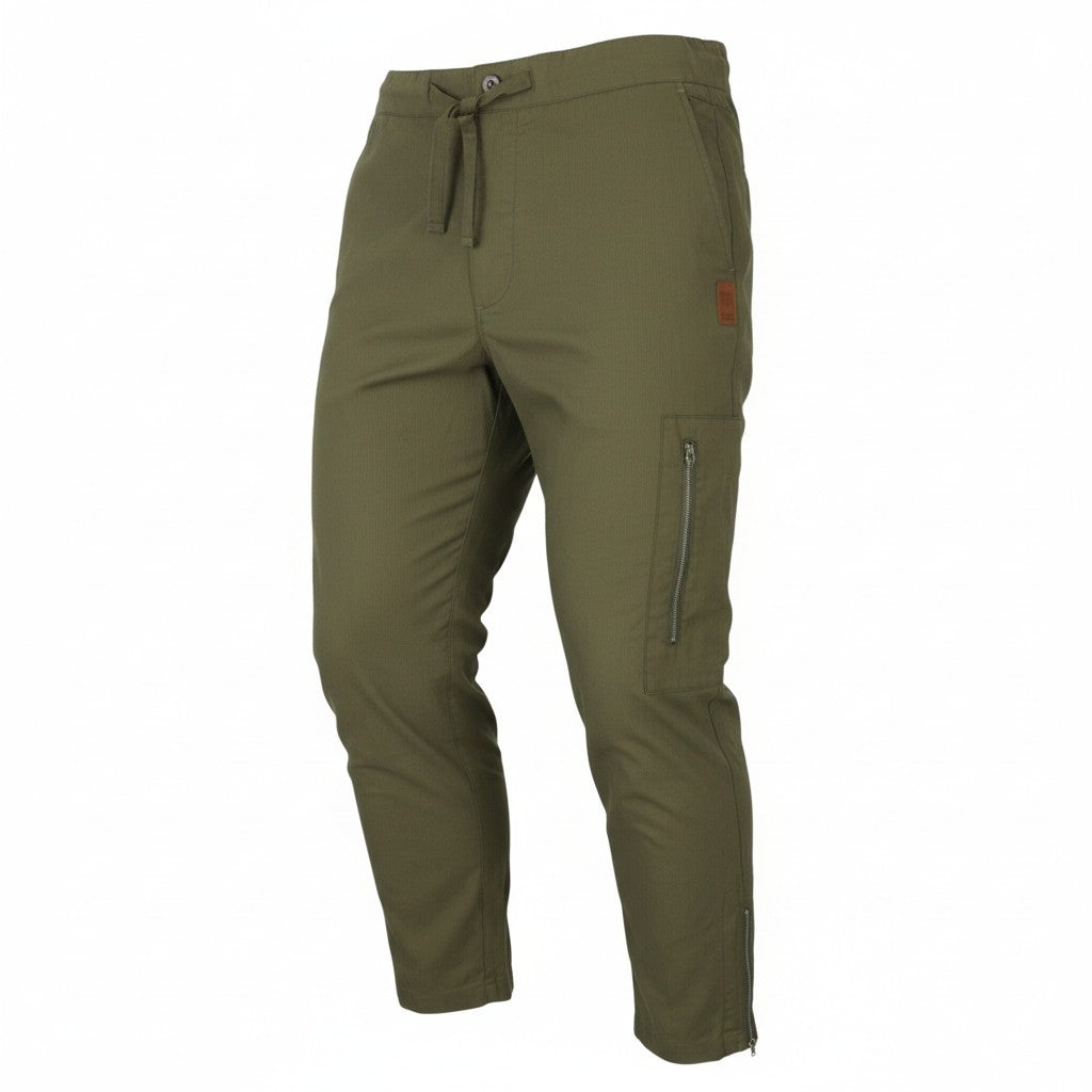 SCOTCH & SODA Men Trousers W31/L29 Green Elastic Waist Zip Hems