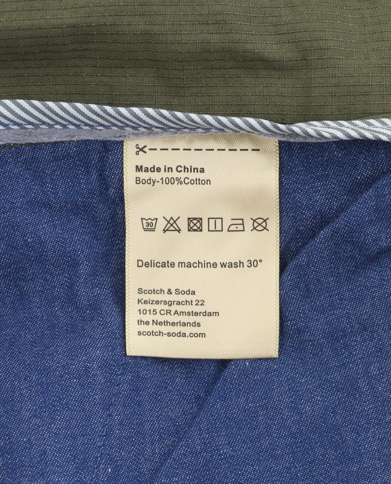 SCOTCH & SODA Men Trousers W31/L29 Green Elastic Waist Zip Hems