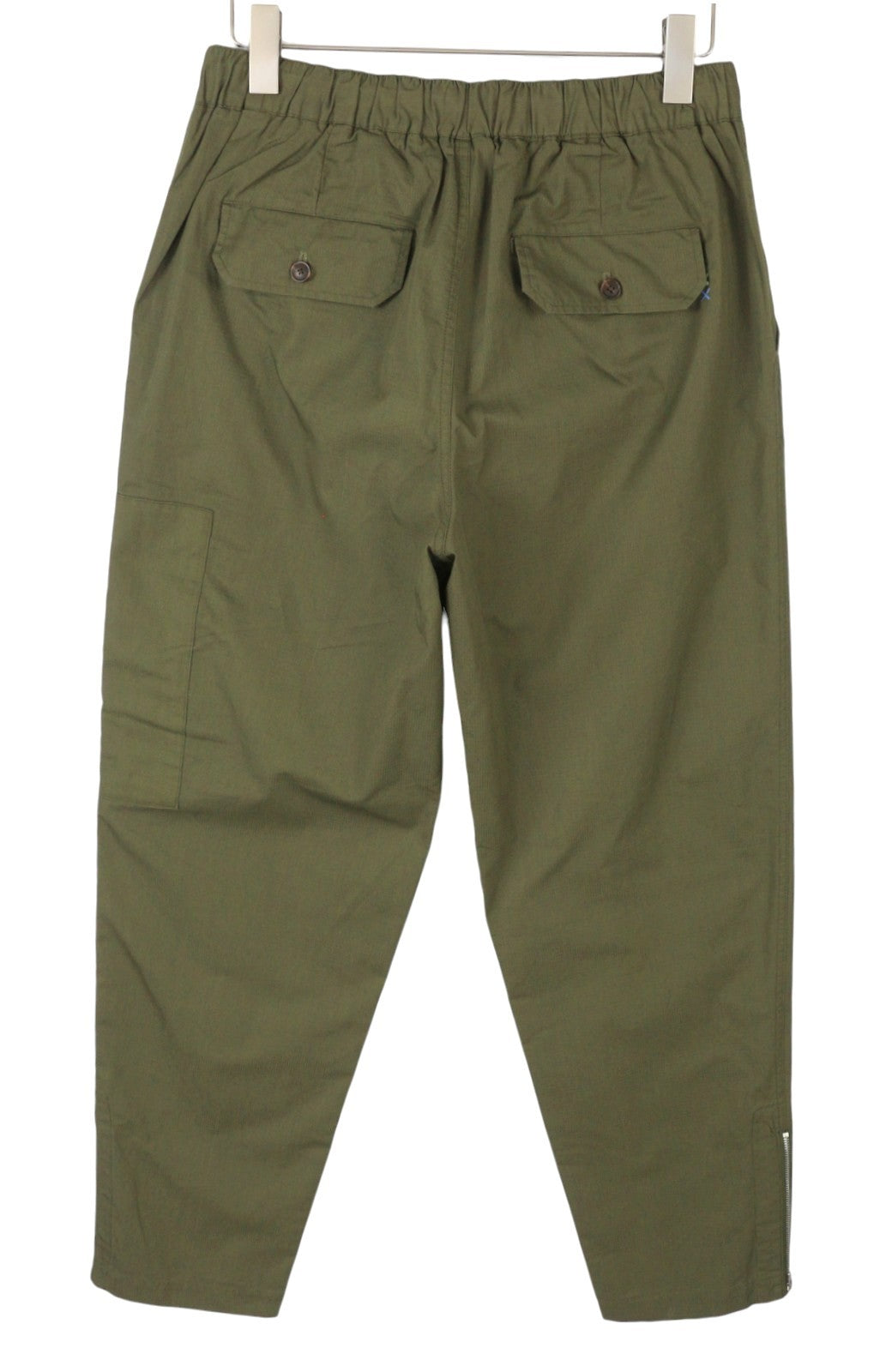 SCOTCH & SODA Men Trousers W31/L29 Green Elastic Waist Zip Hems