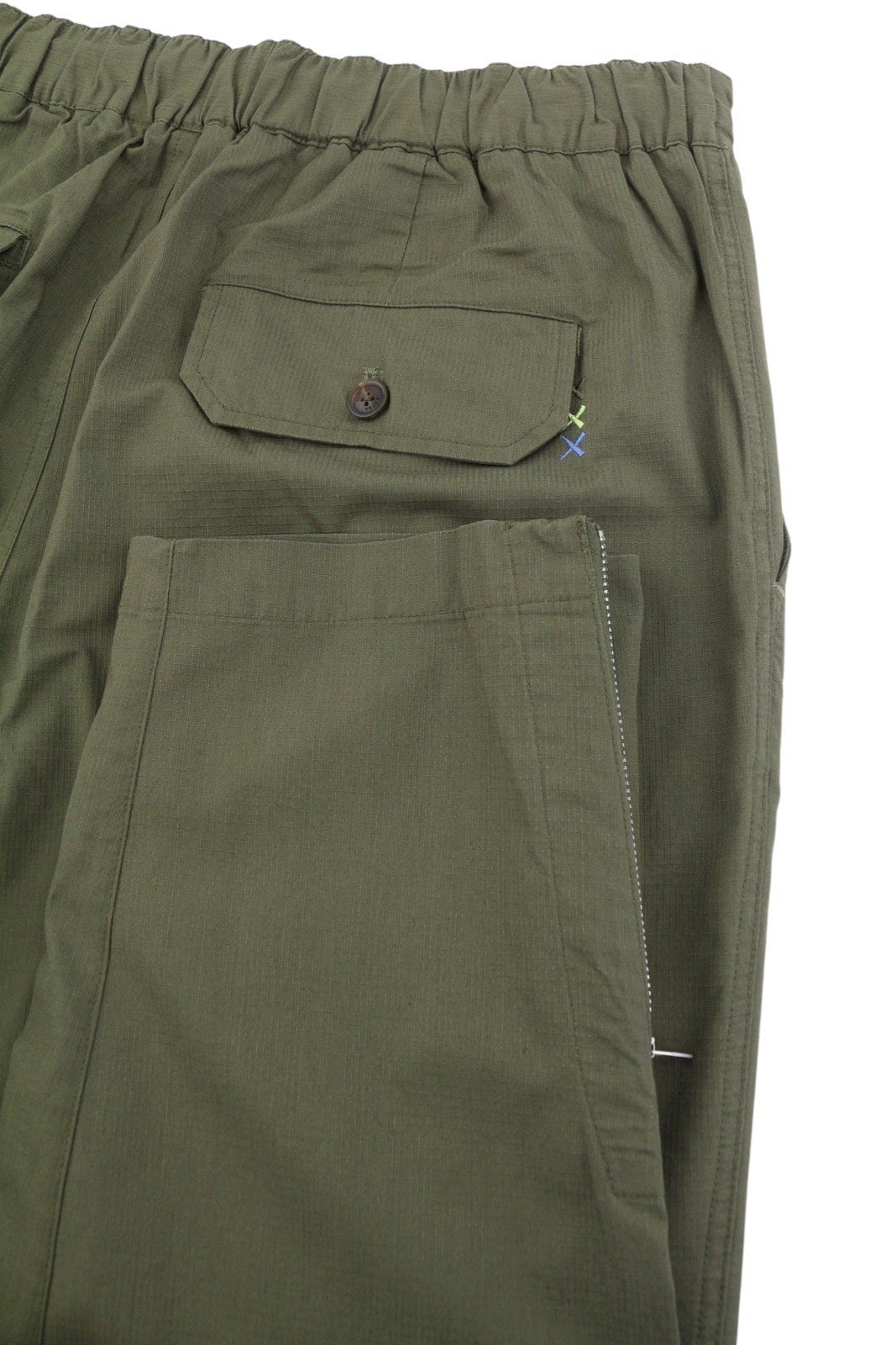 SCOTCH & SODA Men Trousers W31/L29 Green Elastic Waist Zip Hems