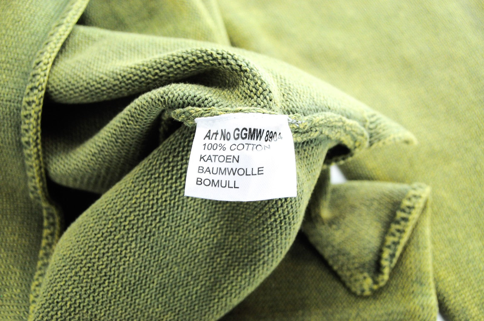 GOOD GENES Men Jumper M Green Pure Cotton Knitted Logo Long Sleeved Sweater