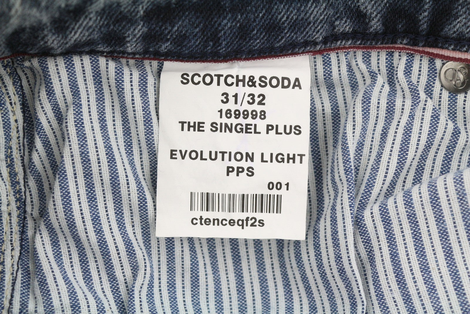 SCOTCH & SODA The Singel Plus Men Jeans W31/L32 Evolution Light Blue Faded