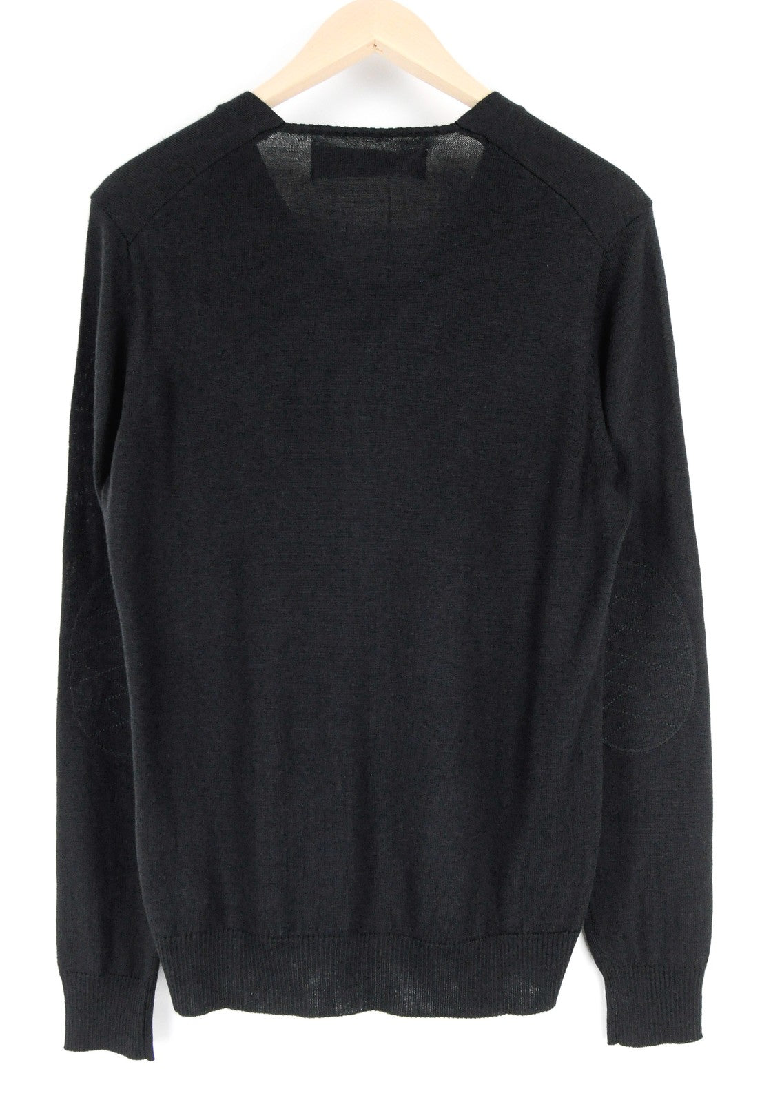 REPLAY Men Jumper M Casual Black Wool Blend Knitted Long Sleeved Cardigan