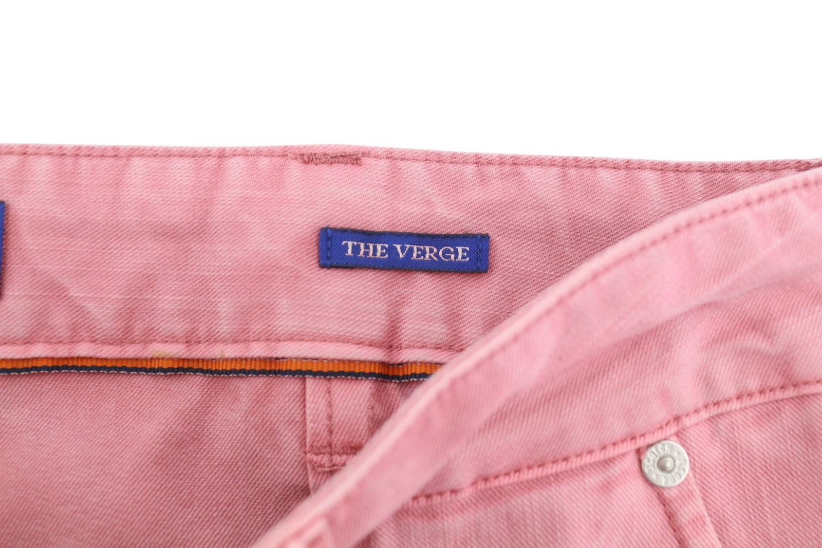 SCOTCH & SODA The Verge Men Trousers W32/L32 Pink Garment Dyed Buttoned Cargo