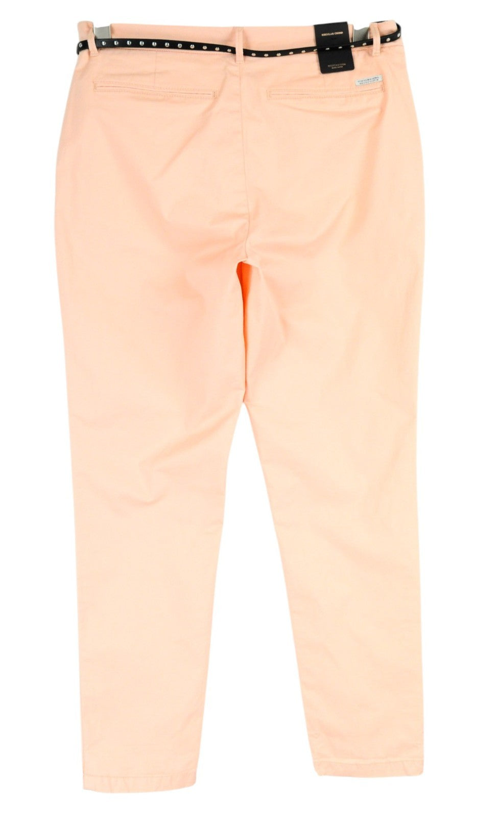 MAISON SCOTCH Women Trousers W27/L32 Belted Formal Light Pink Regular Chino