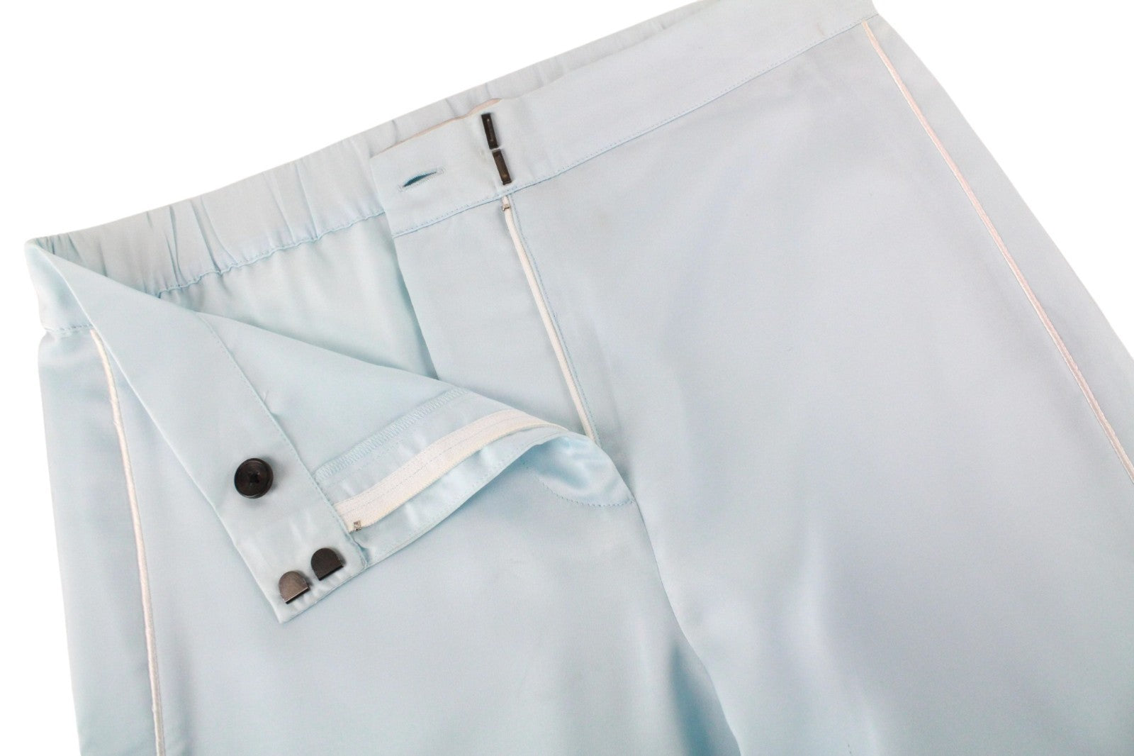 SCOTCH & SODA Women Trousers W30/L23 Blue Cropped Lightweight Side-Line