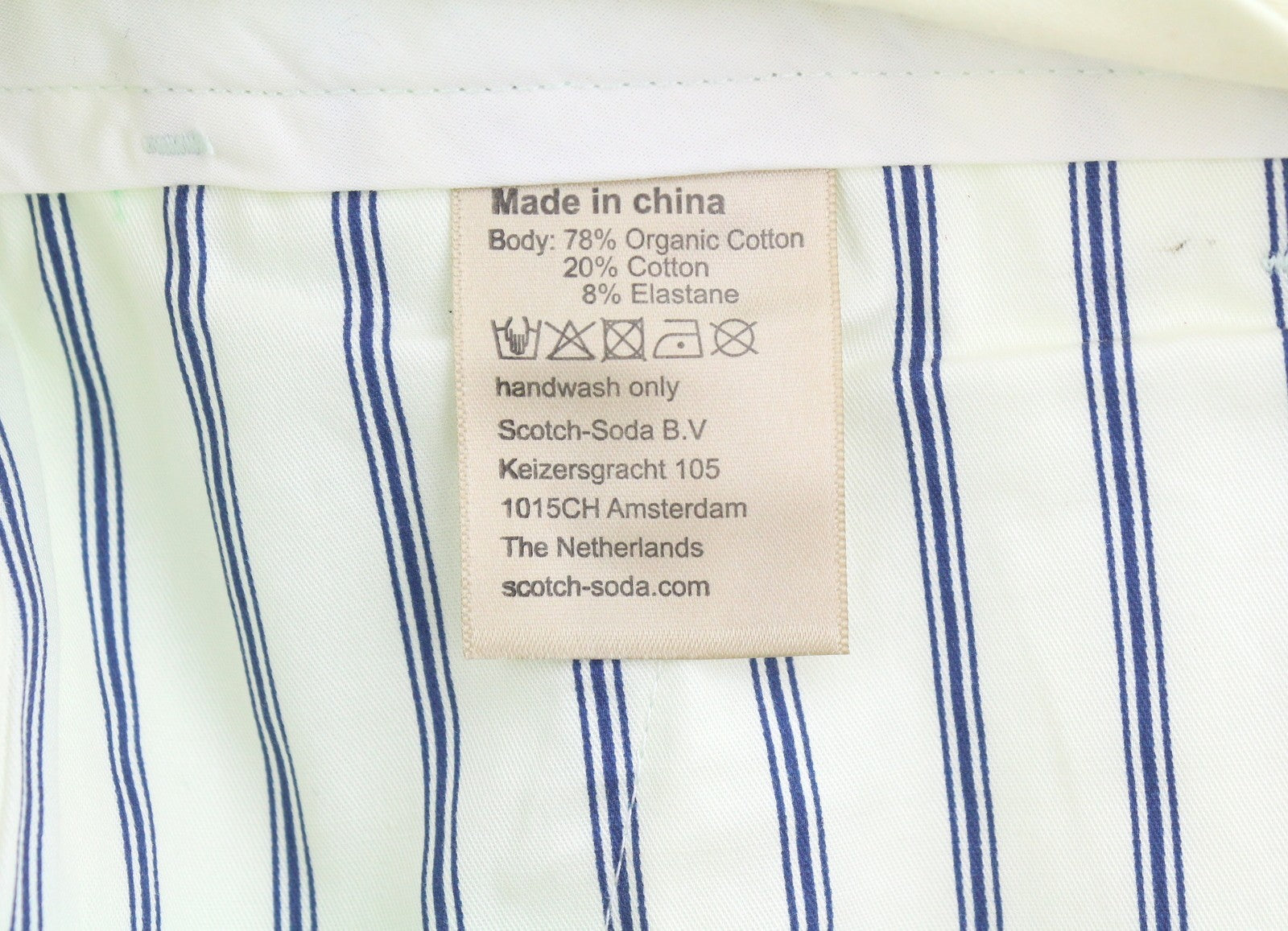 SCOTCH & SODA The Drift Men Trousers W32/L32 Green Regular Tapered Fit Organic