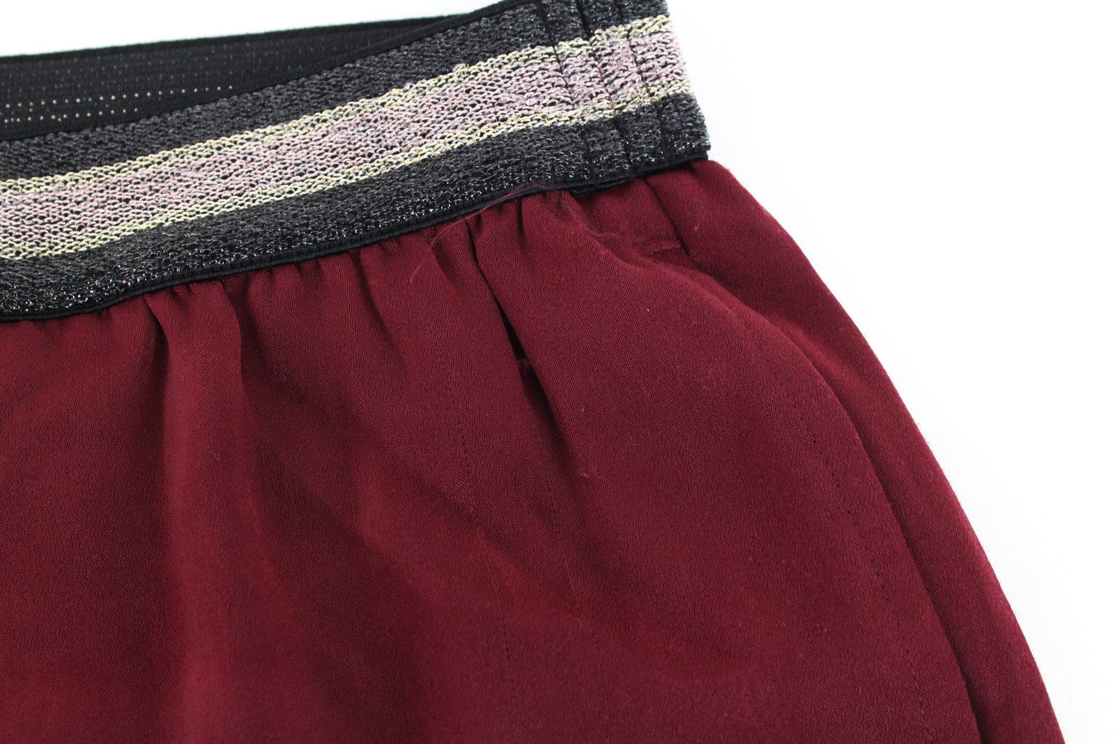 MAISON SCOTCH Women Trousers XS Red Pull On Lightweight Slit Pockets Casual