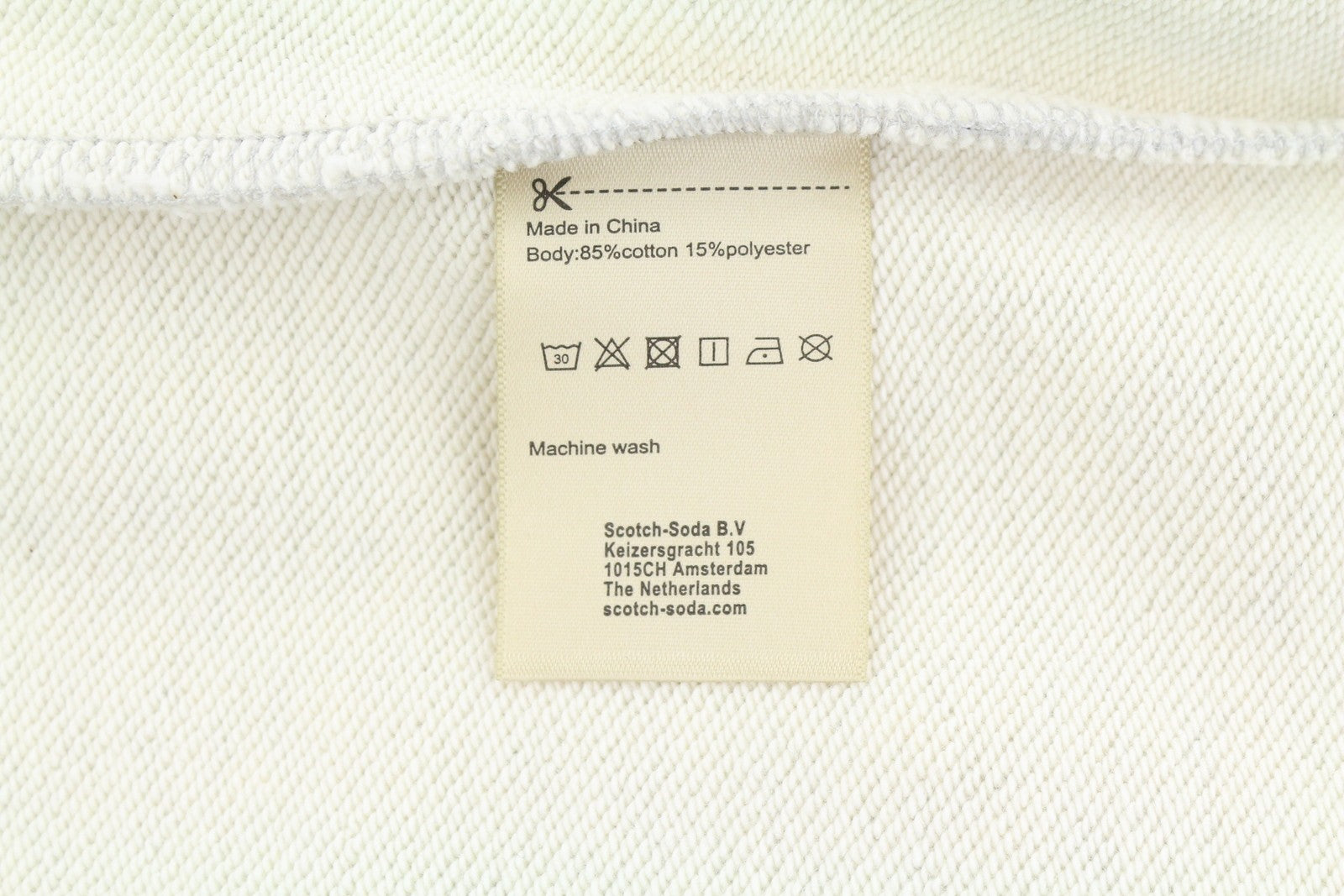 SCOTCH & SODA Men Sweatshirt M Grey Melange Crew Neck Long Sleeve Pull On