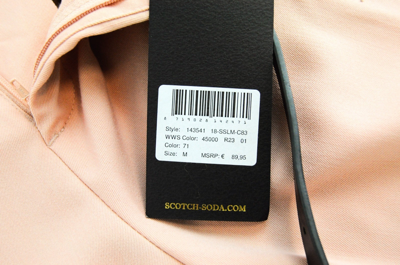 MAISON SCOTCH Women Trousers M Pleated Pink Belted Stretch Formal Classic