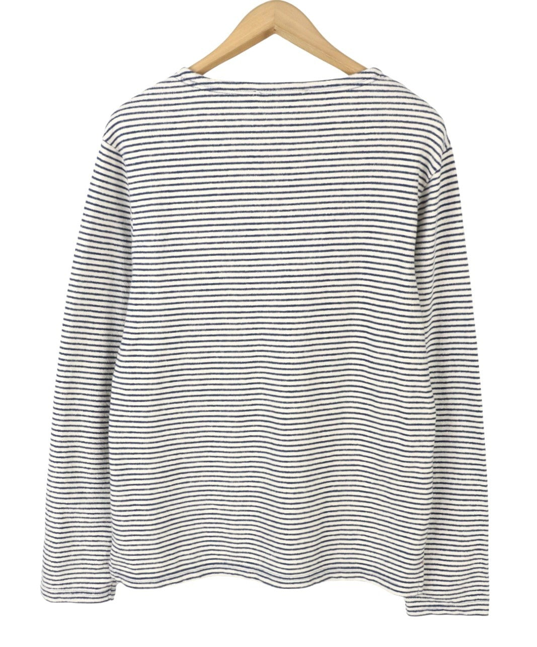 SCOTCH & SODA Men T-Shirt M White Striped Removable Scarf Long Sleeved