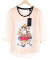 Pink Polyester T-Shirt
