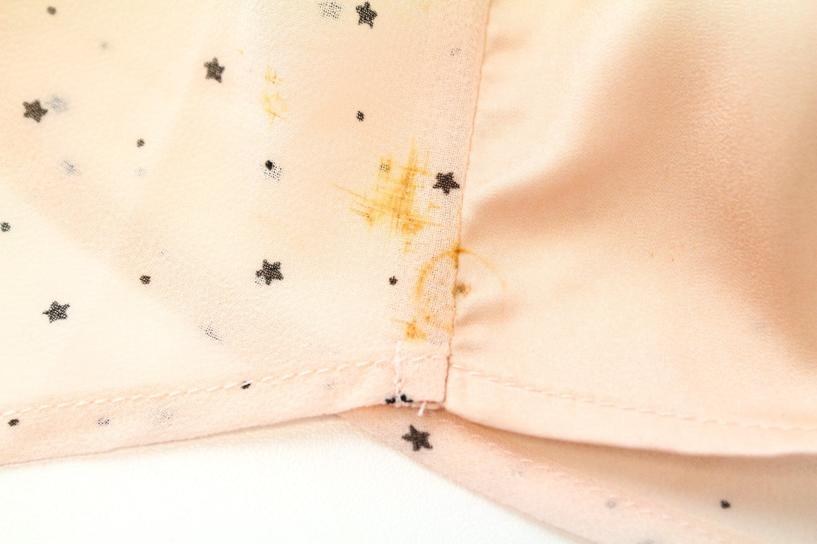 MAISON SCOTCH Women T-Shirt S Light Pink Star Pattern Logo Print Lightweight