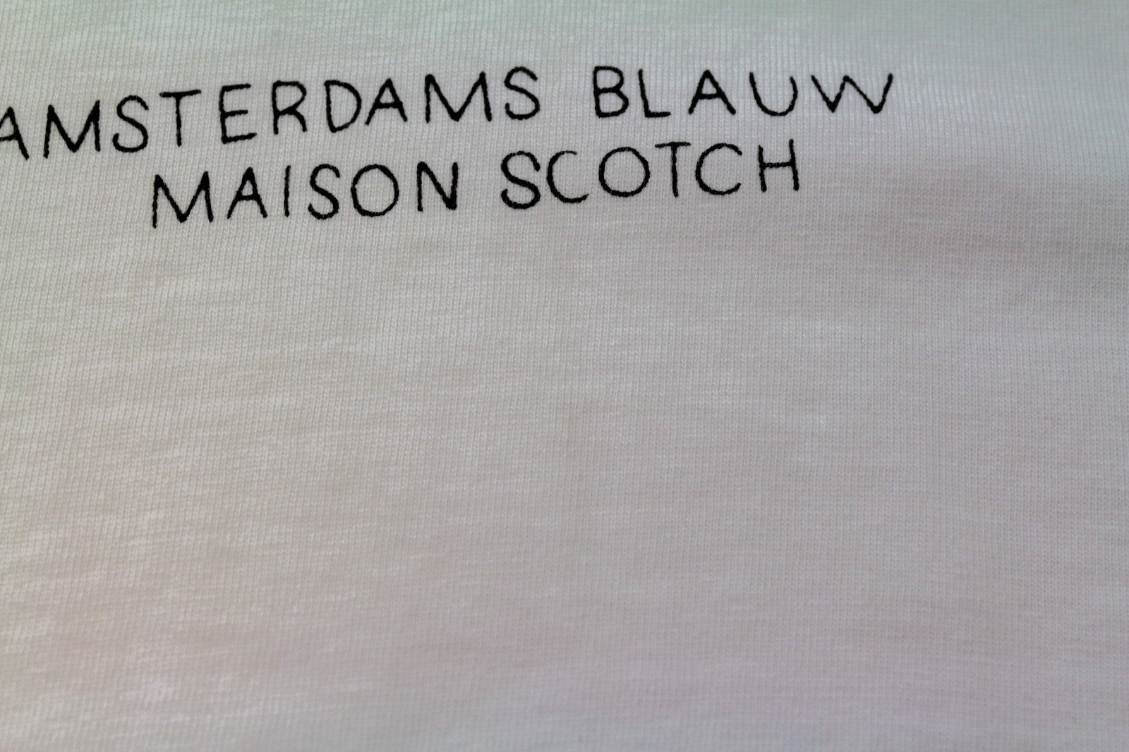 MAISON SCOTCH Women T-Shirt ~XS White 3/4 Sleeve Lion Print Casual Pull On