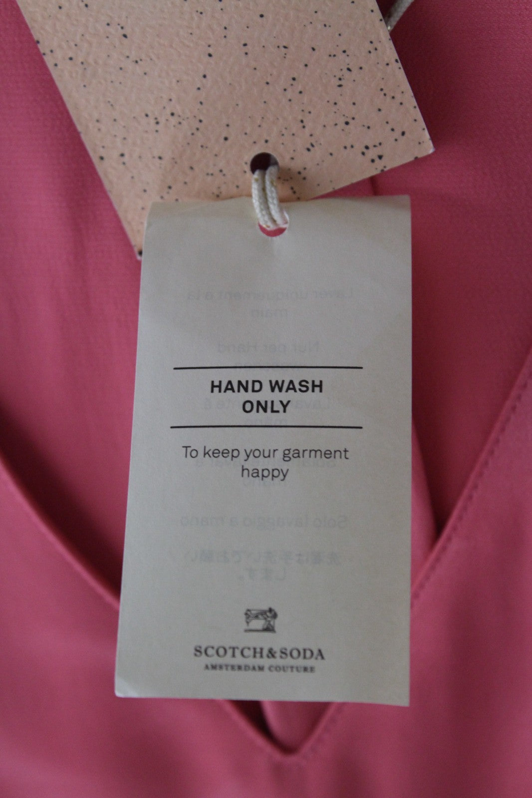 MAISON SCOTCH Women Blouse M Pink Sleeveless V-Neck Pleated Lightweight Formal
