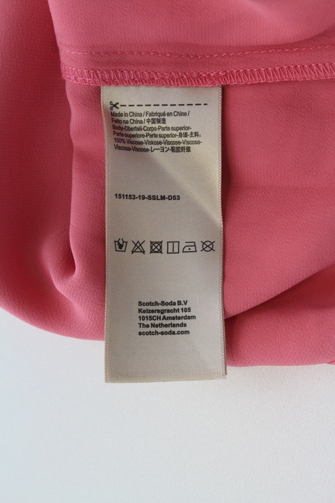 MAISON SCOTCH Women Blouse M Pink Sleeveless V-Neck Pleated Lightweight Formal