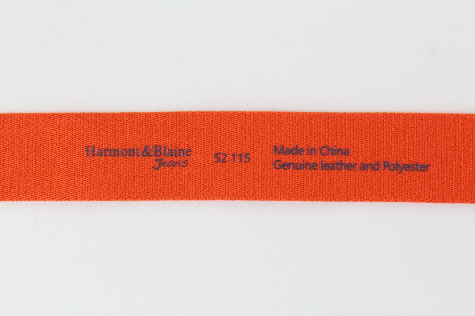 HARMONT & BLAINE Men Belt 115 cm Beige Leather Detailed Orange Squared-End_