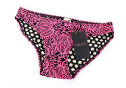 MAISON SCOTCH Women Swimwear XS Pink Patterned Beach Pool Bikini Bottom