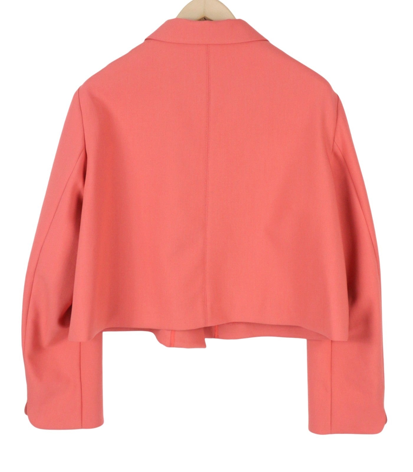 S.OLIVER Women Blazer EU42 Pink Hidden Button Closure Spread Neck Unlined