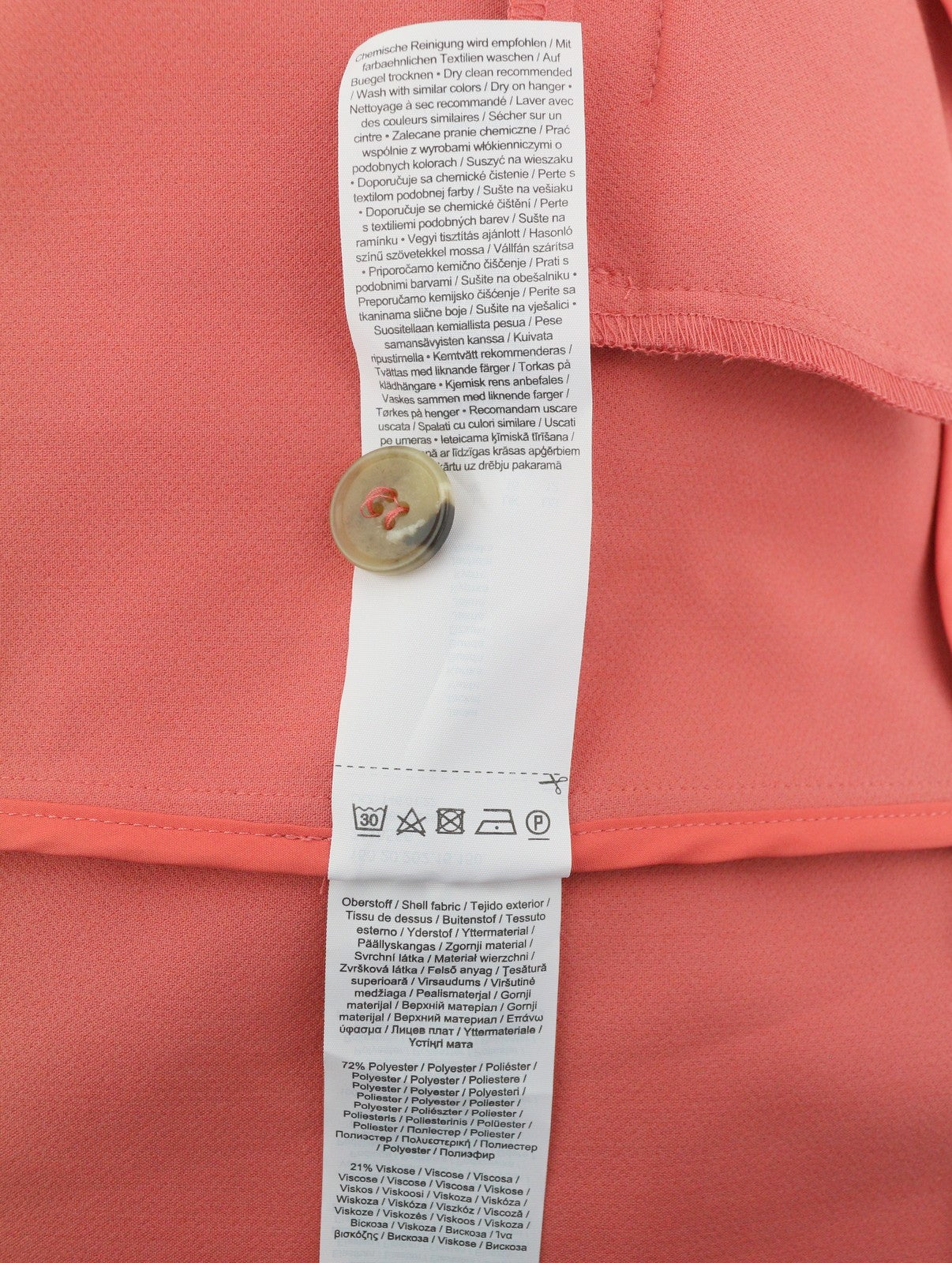 S.OLIVER Women Blazer EU42 Pink Hidden Button Closure Spread Neck Unlined