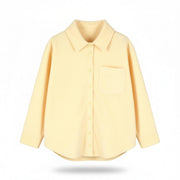 URBAN Iets Frans Women Jacket S Light Yellow Fleece Button-Up Unlined Shirt