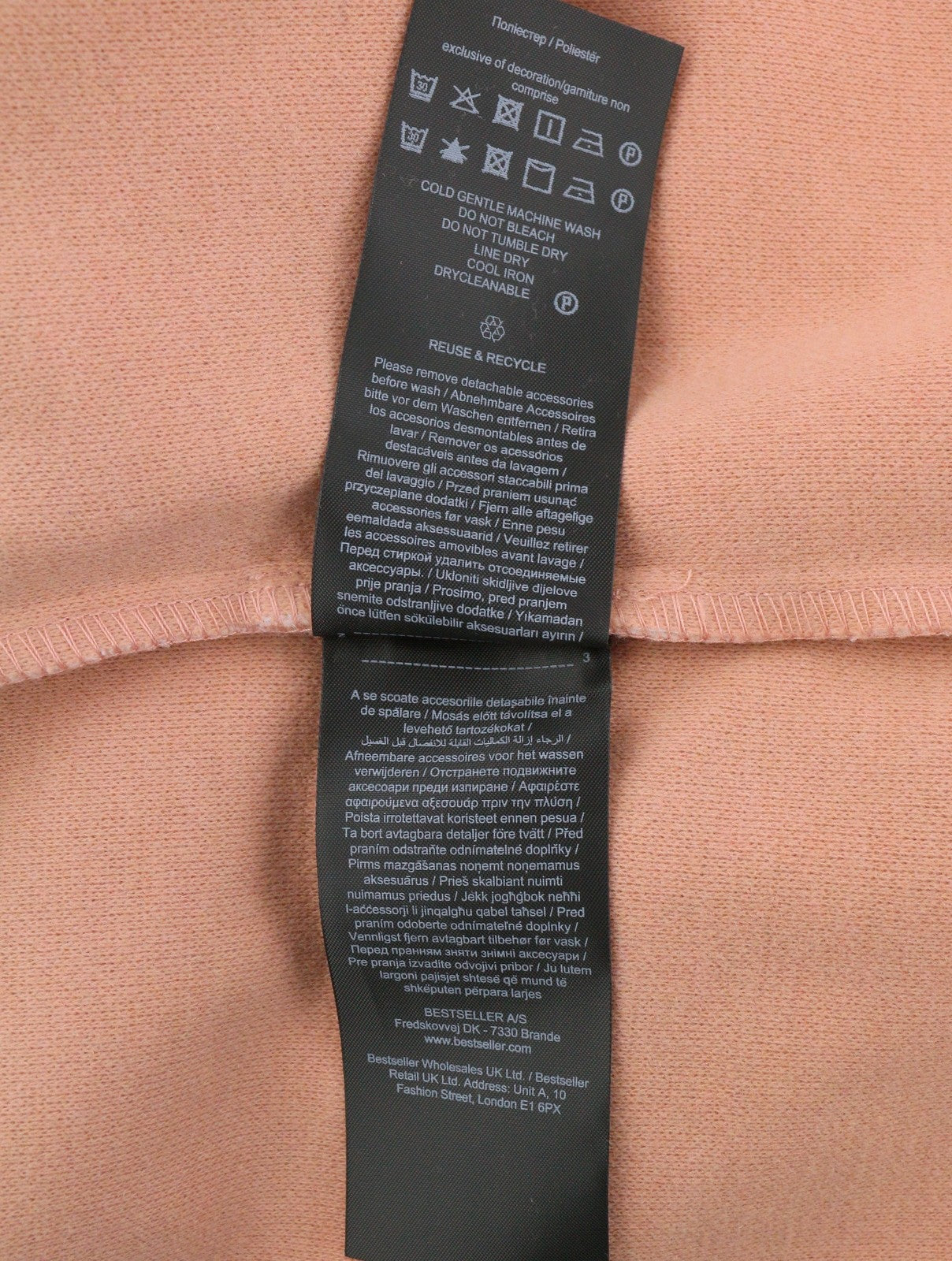 ONLY Dawn BF Shacket Women Coat M Light Pink Melange Belted Snap Closure