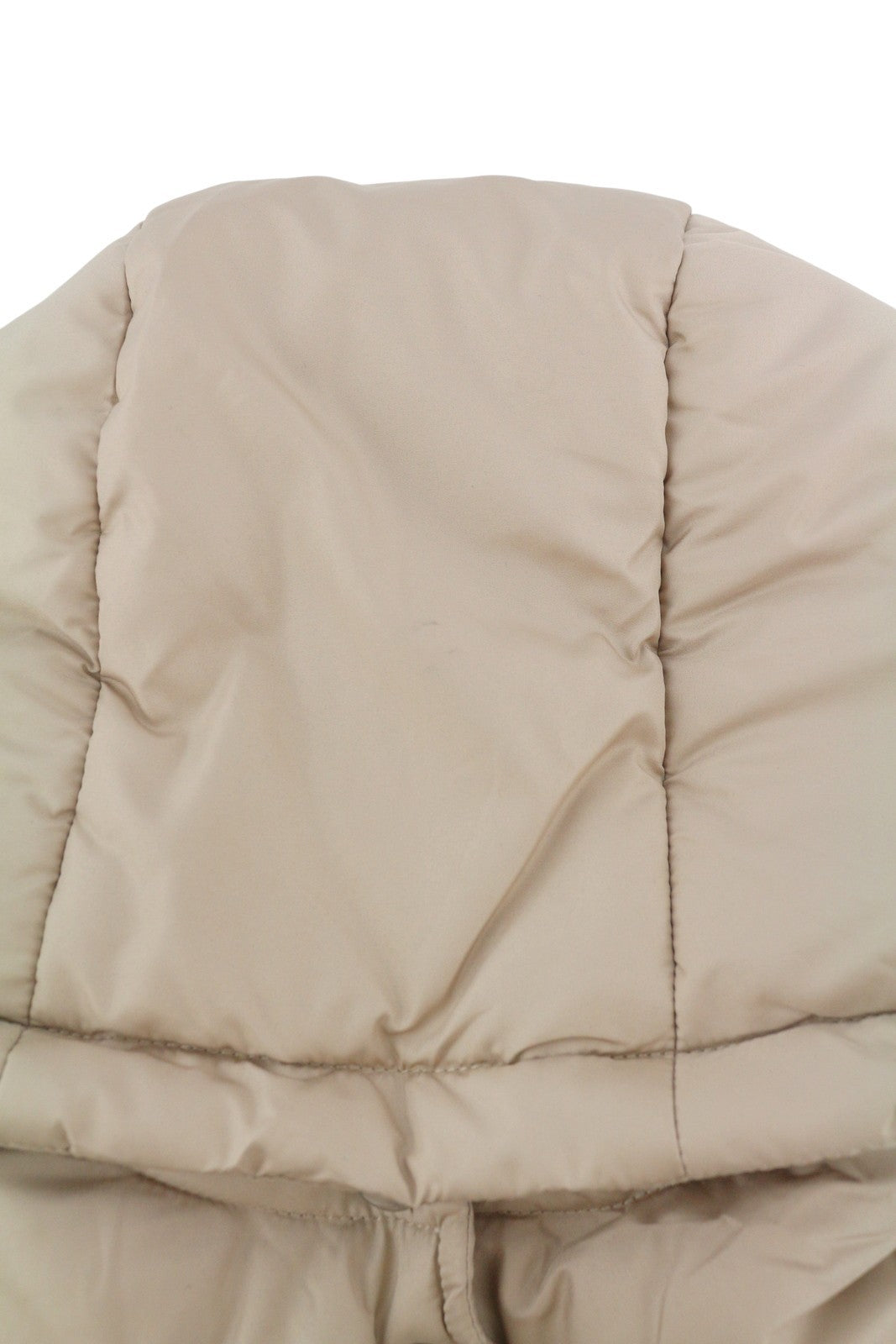 PIECES Louie Short Puffer Women Jacket S Silver Mink Quilted Hooded Zip Coat