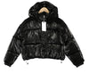 Jacket Cropped Metallic Puffer