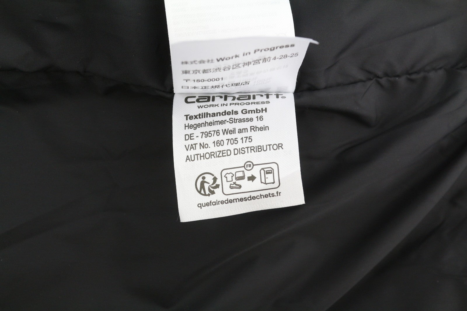 Carhartt Clarton Men Jacket XL Black Lightweight Hooded Full Zip Coat