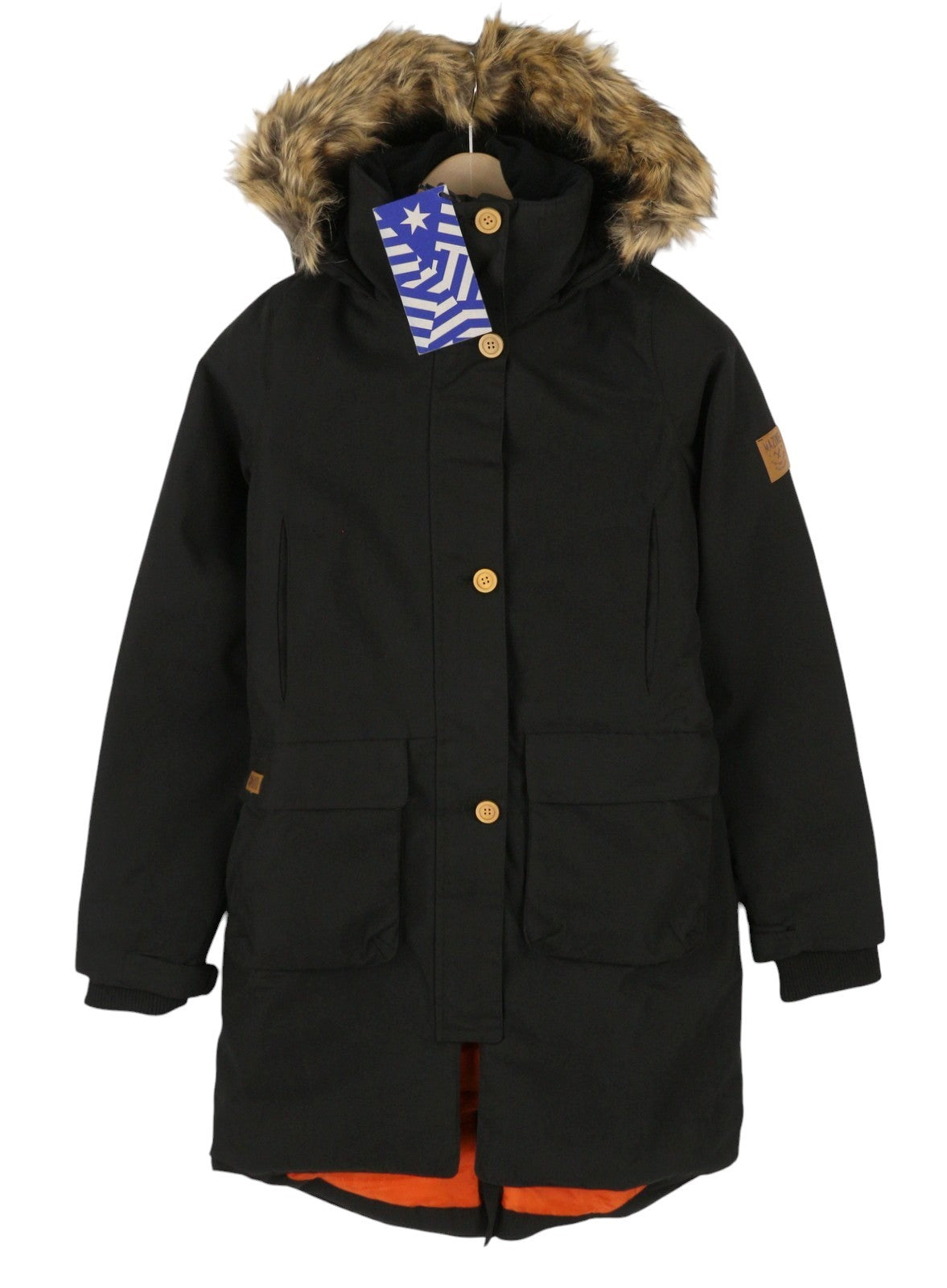 MAZINE Calgary Parka Women Jacket S Black Padded Hooded Mid Length Coat
