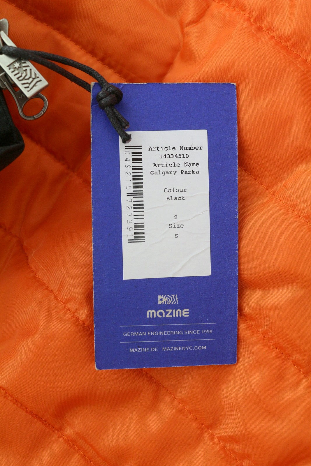 MAZINE Calgary Parka Women Jacket S Black Padded Hooded Mid Length Coat