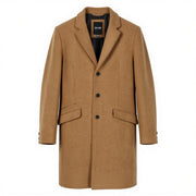 ONLY & SONS Justin Wool Men Coat S Brown Melange Notch Lapel Button Coat