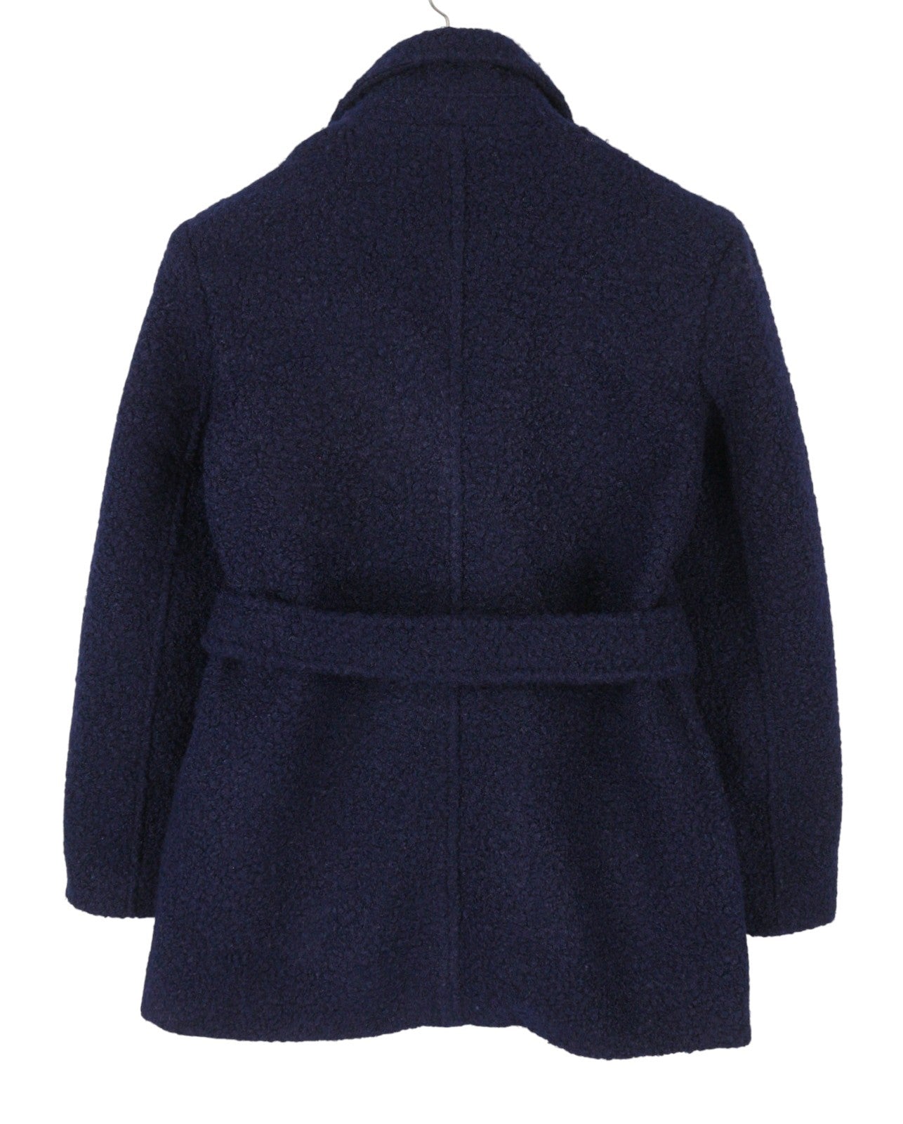 ONLY Dana Fame Wrap Women Coat XS Evening Blue Belted Snap Closure Coat