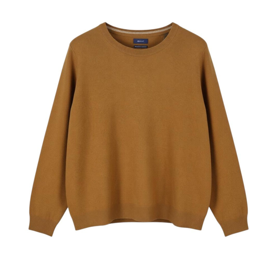 GANT Super Fine Lambswool Women Jumper XL Roasted Walnut Knit Pull On
