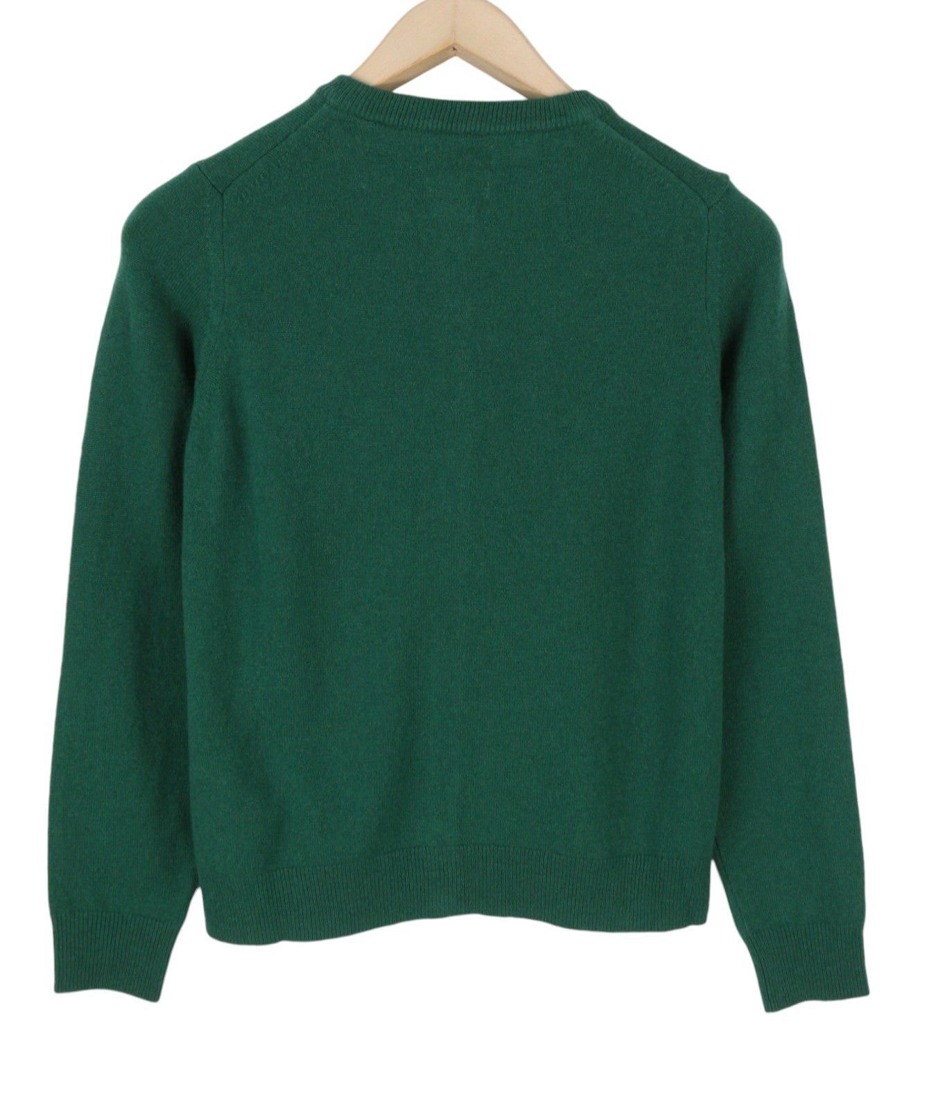GANT Superfine Lambswool Crew Cardigan Women Jumper XS Ivy Green Button