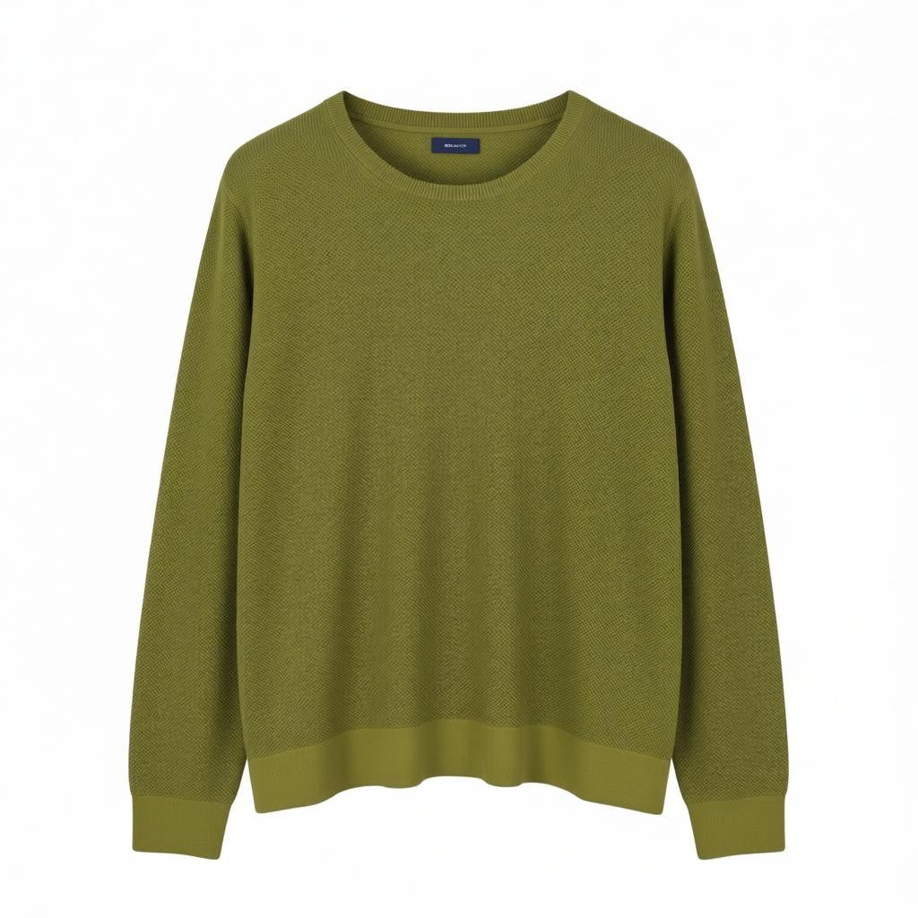 GANT Cotton Pique C Neck Women Jumper 2XL Olive Green Waffle Knit Pull On