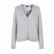 GANT Washable Merino Cardigan Women Jumper XL Light Grey Button Knit