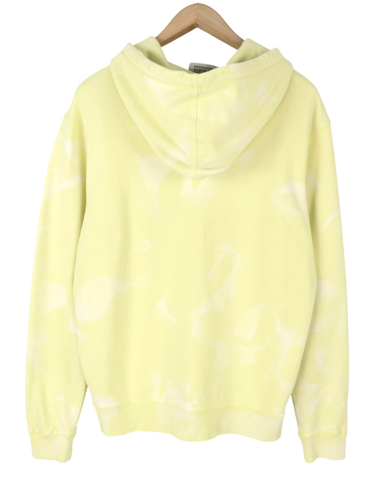 SCOTCH & SODA Men Hoodie M Yellow Faded Patterned Pockets Pull On