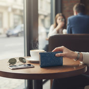 DIESEL Monogram Lorettina Women Wallet Dark Blue Brown Faux Leather Printed