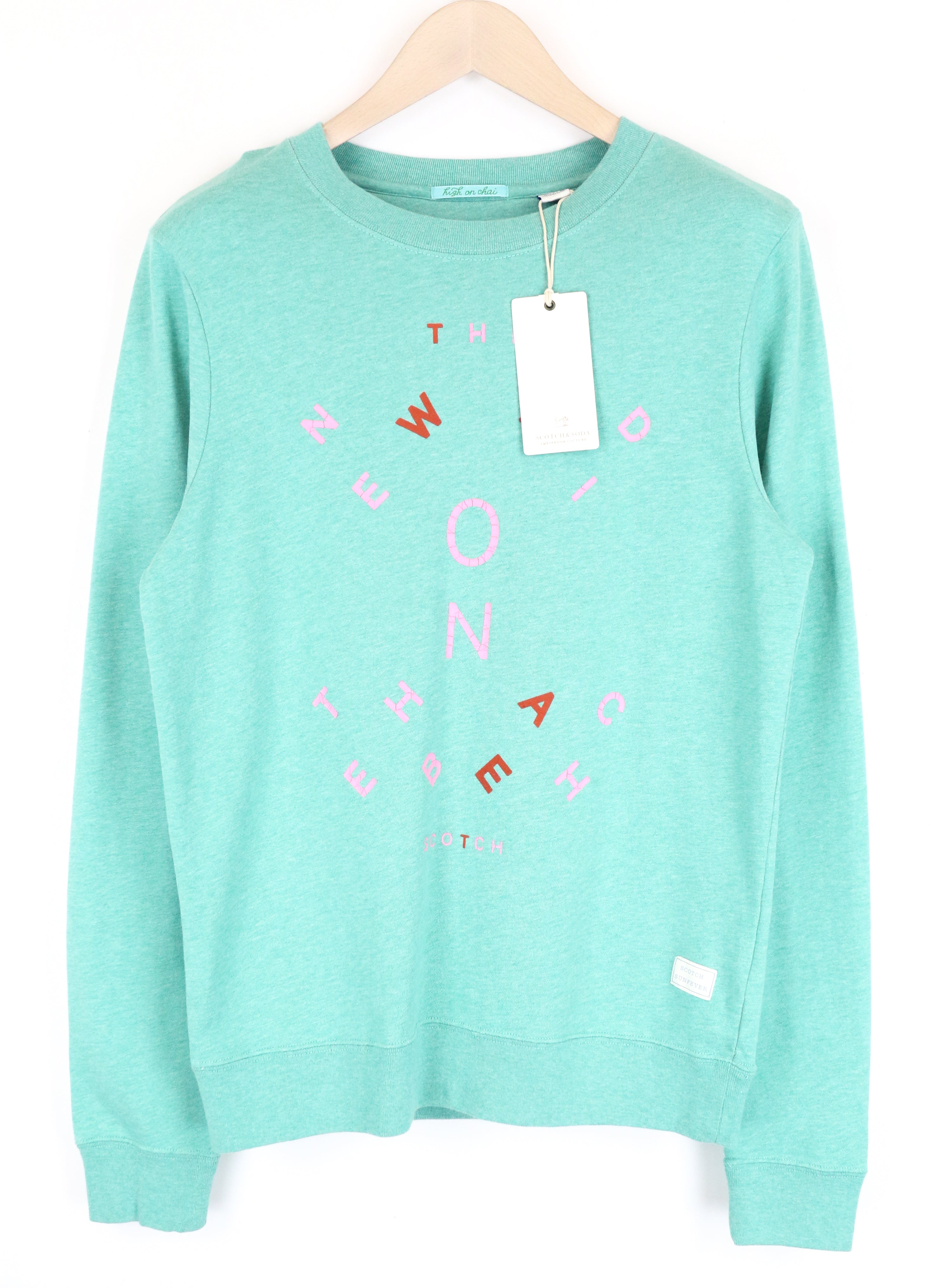 SCOTCH & SODA Ams Couture S Blue Cotton Men Sweatshirt Long Sleeve