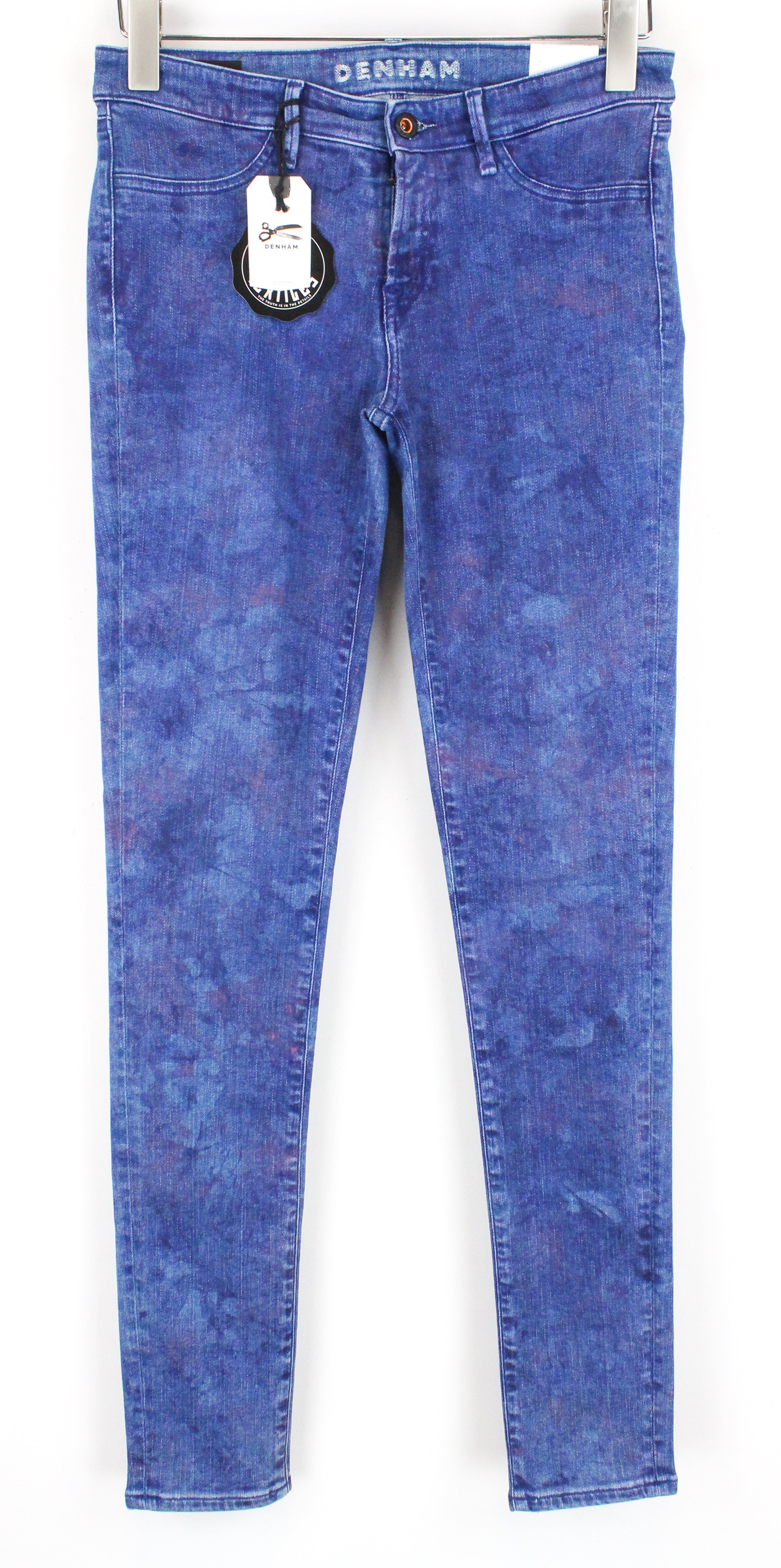 DENHAM Spray W28/L32 Women's Stretch Blue Jeans Washed Super Tight Fit