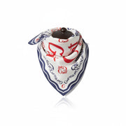 GANT Cotton Bandana Women Scarf OS Persian Blue Printed Lightweight Square