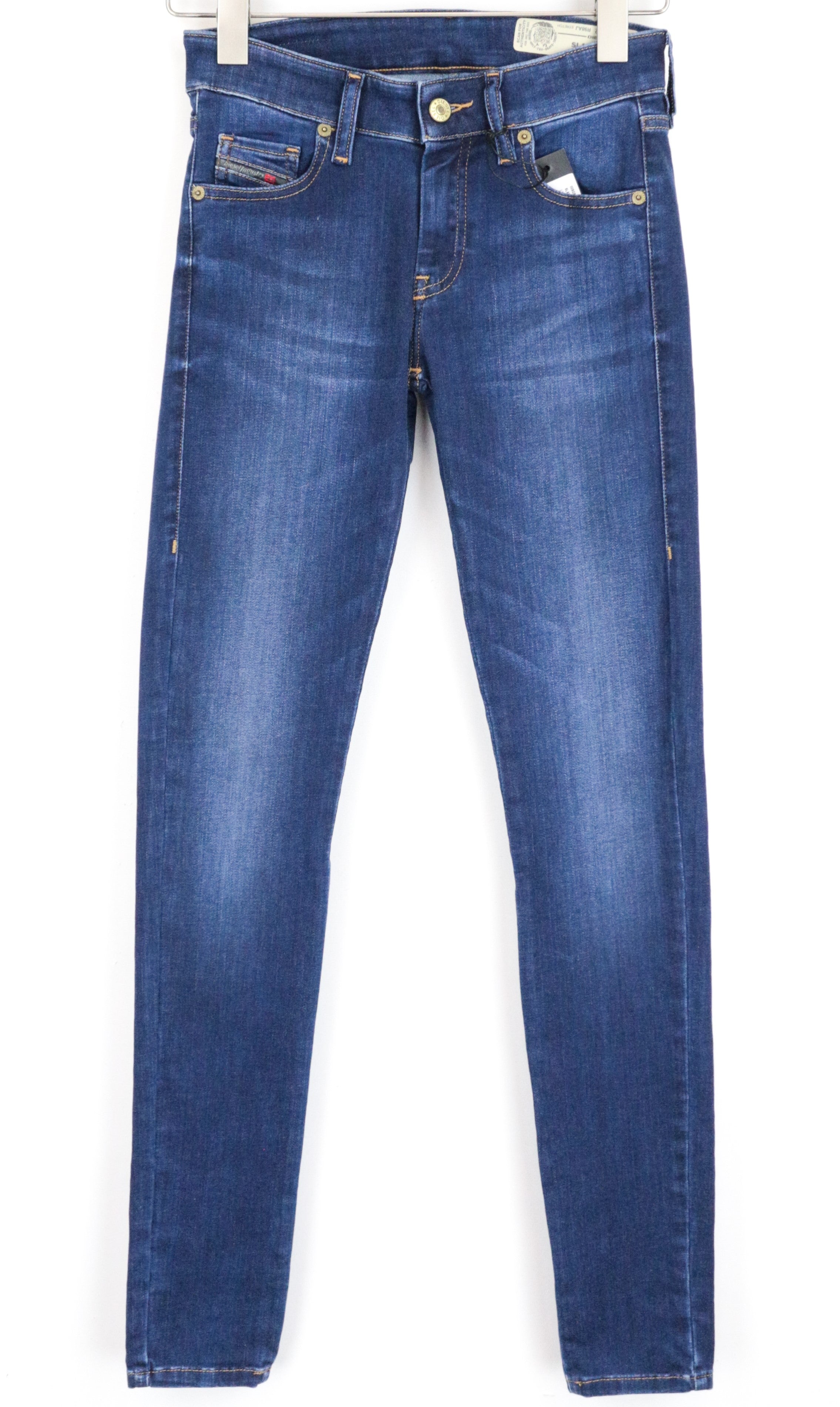 DIESEL Slandy-Low R98AJ W26/L32 Super Skinny Women's Blue Washed Fit Jeans