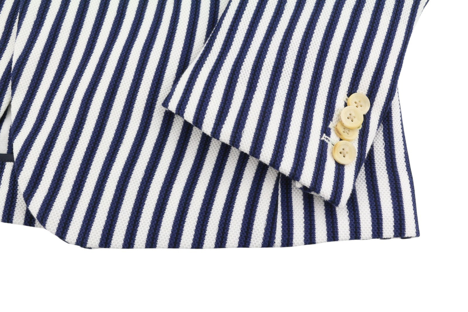 SCOTCH & SODA Men Blazer M Blue Pinstripe Notch Lapel Single Breasted Half Lined