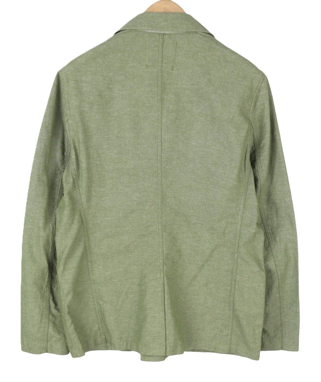 SCOTCH & SODA Men Blazer M Green Melange Peak Lapel Double-Breasted Unlined