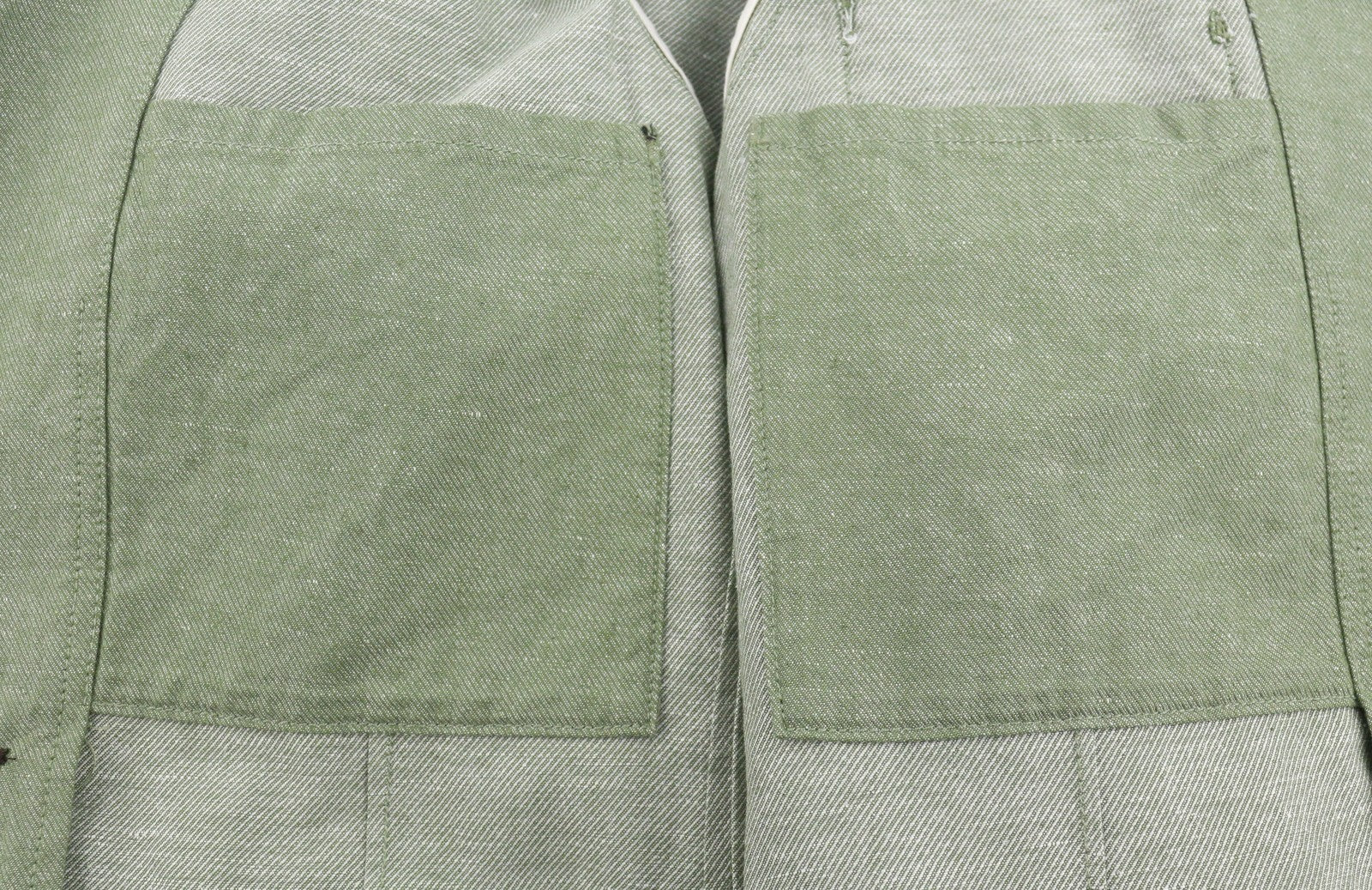 SCOTCH & SODA Men Blazer M Green Melange Peak Lapel Double-Breasted Unlined